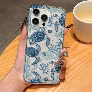 Turtle Pattern Phone Case, Anti-drop Cellphone Protective Case, Total Protective Shockproof Mobile Phone Cover for iPhone, Casing
