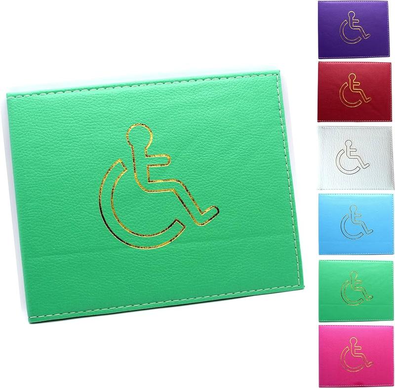 Disabled Blue Badge and Timer Holder Wallet Protector Material Disability Parking Permit Holder (Green) 2