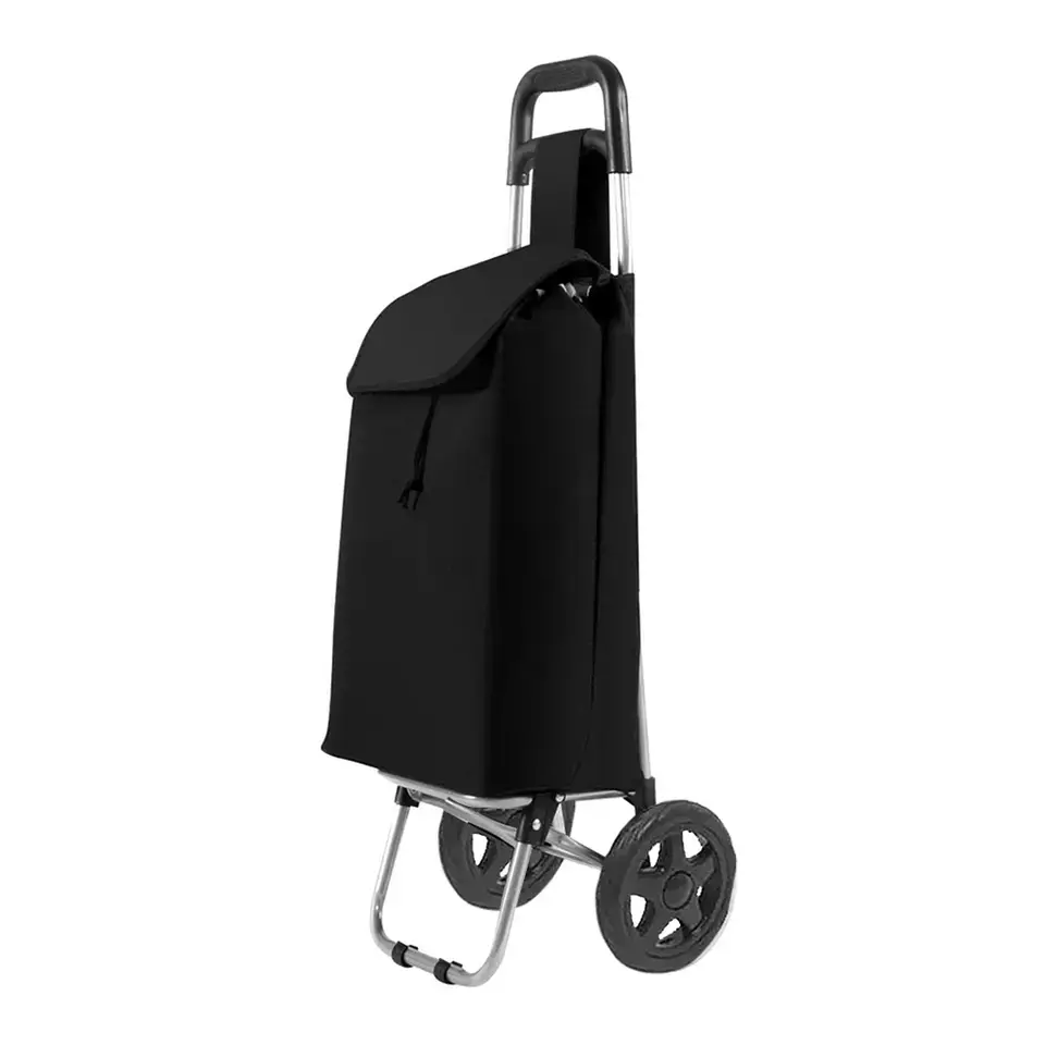 Large Capacity Lightweight Wheeled Shopping Trolley Cart on 2 Wheels Bag Folding - Perfect for Grocery Shopping