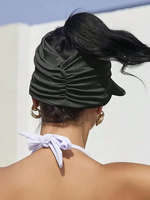 1 Pc Women Sun Visor Hat Wide Brim Summer Sun Hats UPF 50+ UV Protection Beach Hats Foldable Golf Visor For 3