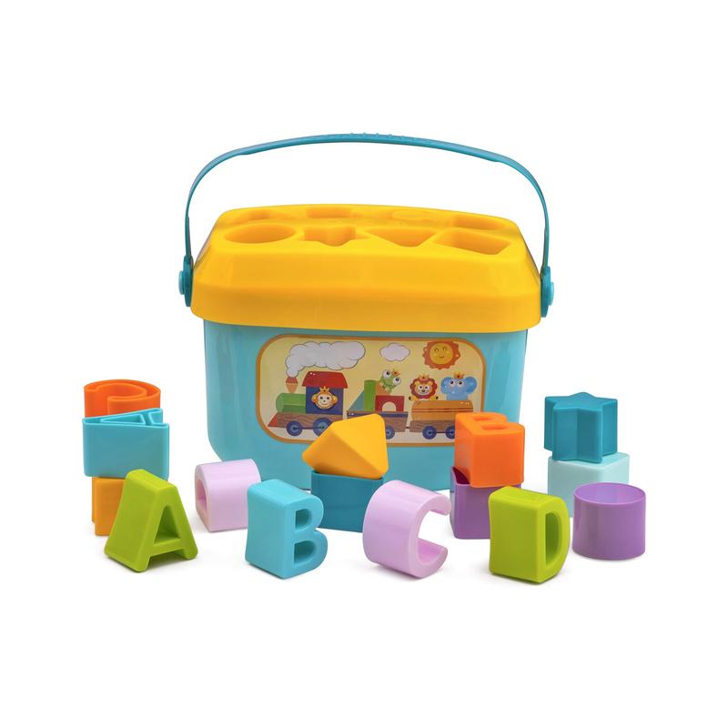 Playkidz Shape Sorter Baby Toy, Abc & Shapes Blocks, Sorting Game for ...