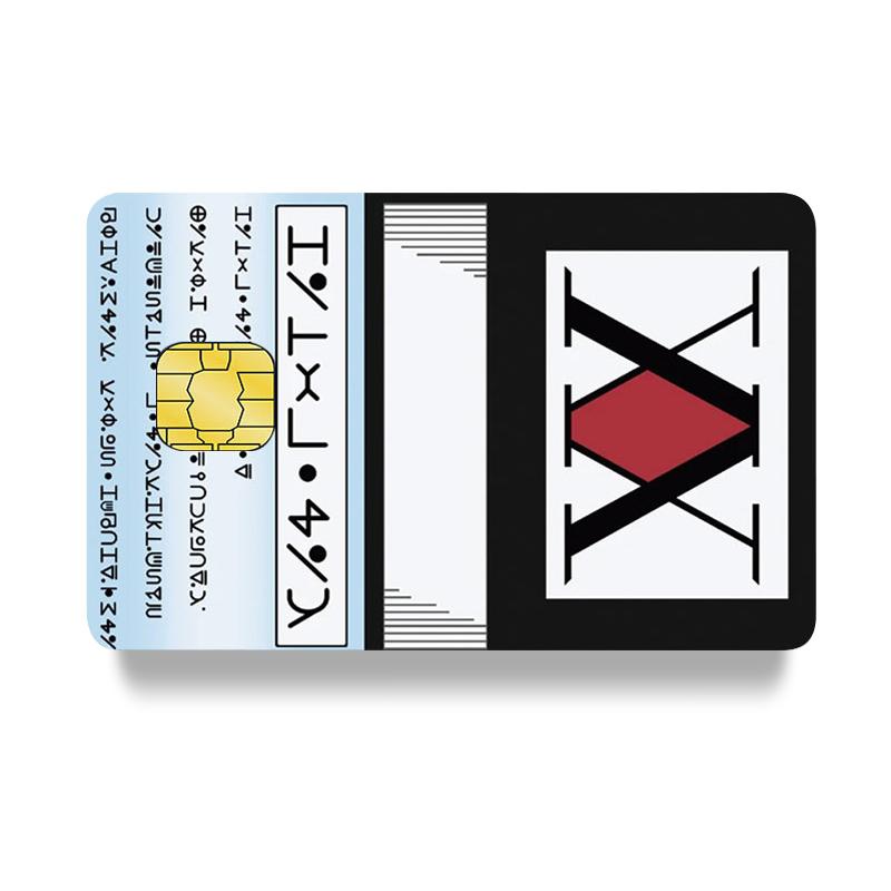 Product Introduction of Anime Hunter Licence Credit Card Skin, 4 Pack/Set, removable PVC card sticker, for debit cards, ID cards, Key cards, Card protector 3