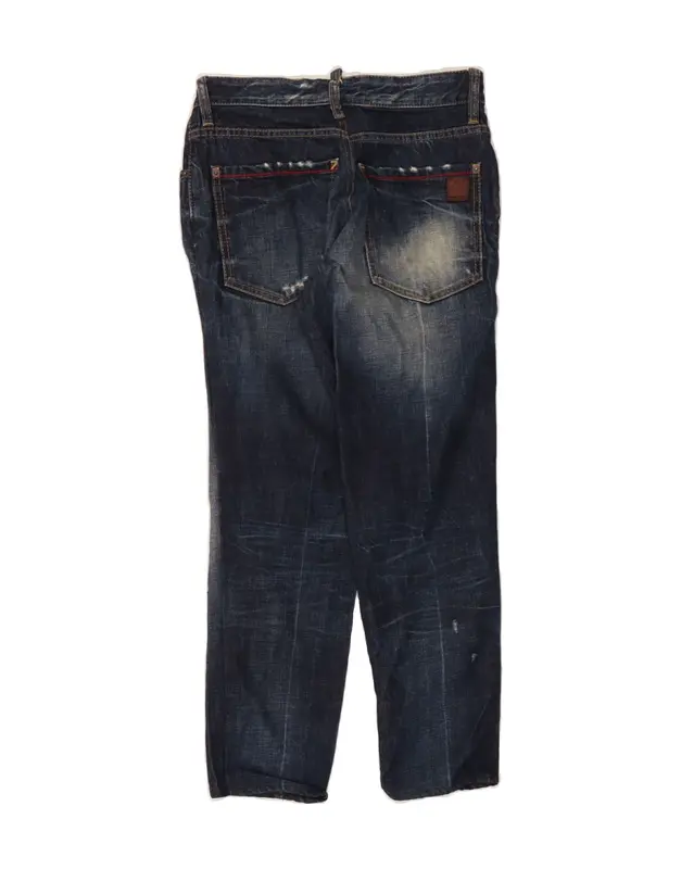 Pre-Owned Vintage DSQUARED2 Mens Straight Jeans IT 46 Small W28 L27 Navy Blue Cotton 2
