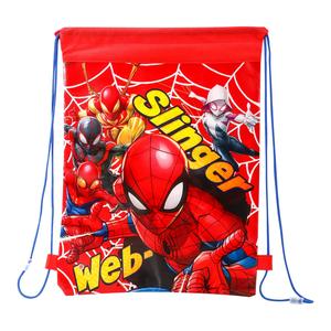Spiderman Kids Drawstring PE Swimming Football Sports Travel Gym School Bag Lightweight