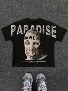 Men's Plain Face Print Thick Thighs Disco Sweatshirt, Loose Casual Retro Fashion Soft Comfy Round Neck Graphic Tee for Daily Holiday Vacation Outdoor Wear, Men Clothes for Summer, Top