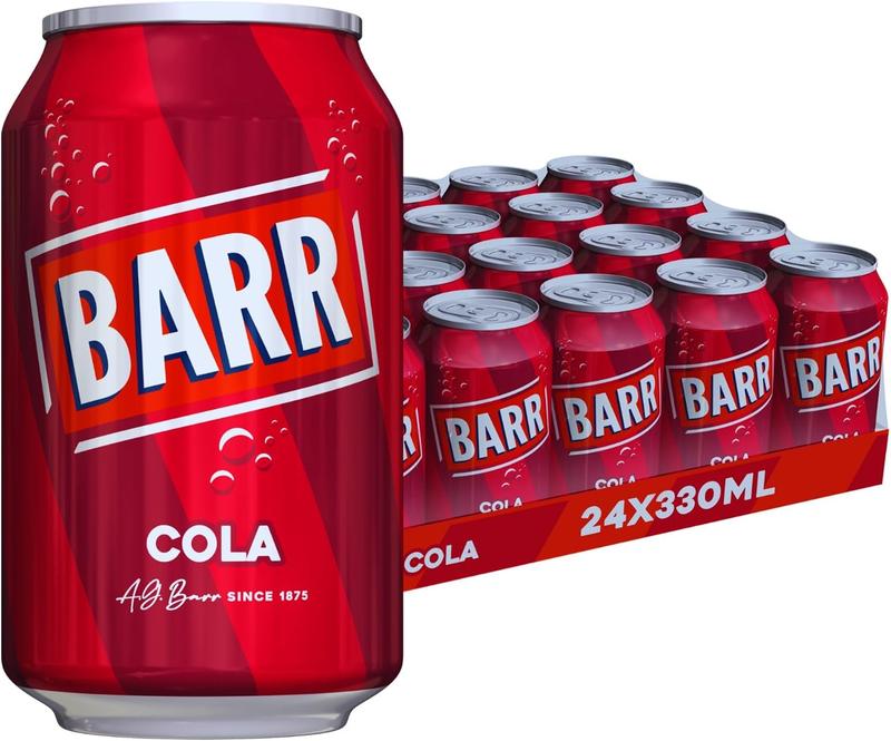 BARR Since 1875, Classic Cola 24 Pack – Low Sugar Fizzy Drink “Fizzingly Fun” – 24 x 330ml  Cans 0