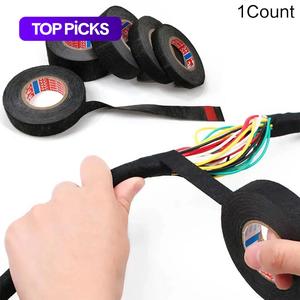 Heat-Resistant High Temperature Resistant Adhesive Cloth Tape, 1 Count Multifunctional Cable Car Harness Wiring Loom Tape, Suitable for Electrician, Contractor, Workshop, Hotel #TOP PICKS