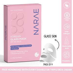 NARAE Korean Glass Mask, Hydrolyzed Collagen & Hyaluronic Acid + Probiotics Overnight Face Mask. Intensely Hydrating, Pore Minimising, Lifting and Firming. Comfort Skin Repair Skincare