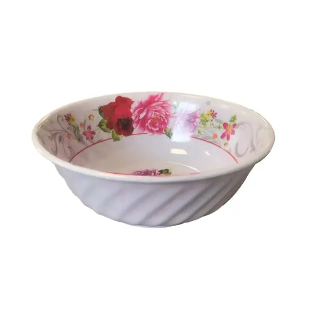 Plastic Bowl with floral Design 17 x 6.5 cm Assorted Designs Stylish Tableware