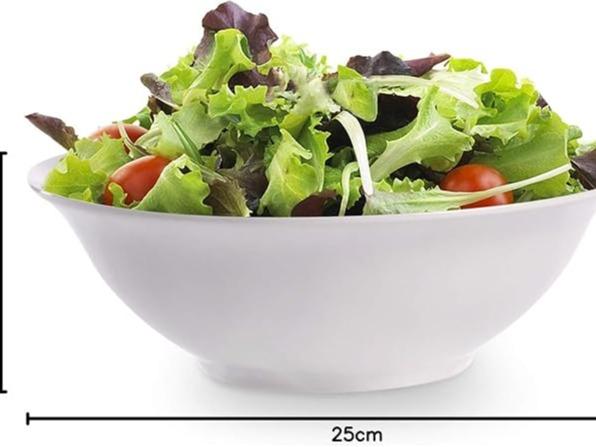 White Serving Bowls - Set of 4 | Serving Dishes | Pasta Bowls | Italian Dinnerware | Porcelain Tableware | For Ramens, Salads, Soups and Noodles | M&W 4