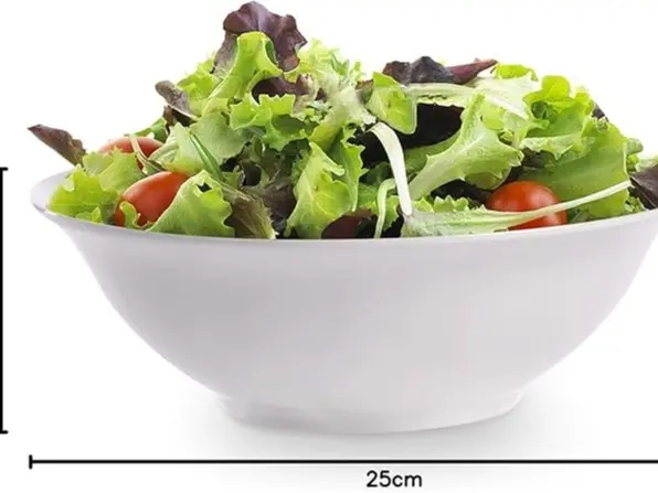 White Serving Bowls - Set of 4 | Serving Dishes | Pasta Bowls | Italian Dinnerware | Porcelain Tableware | For Ramens, Salads, Soups and Noodles | M&W 4