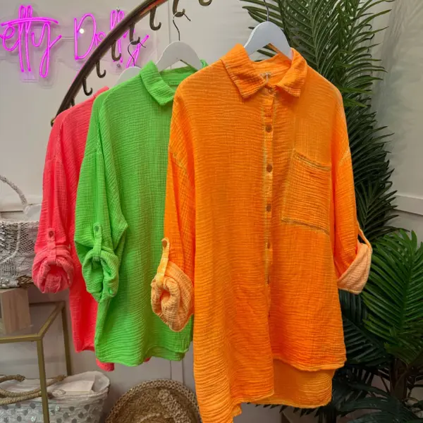 Pretty Dollz ~ Bright Neon Acid Cheese Cloth Shirts/Jackets/Cover Ups
