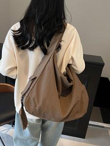 Women's Solid Color Large Capacity Shoulder Bag, Summer Hobo Bag, Fashionable Crossbody Bag with Small Bag, Casual Trendy Versatile High-quality Daily Commuting Bag