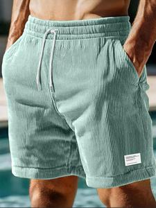 Men's Letter Print Straight Leg Shorts, Loose Casual Comfy Breathable Swim Shorts for Summer, Men's Bottoms for Beach Vacation