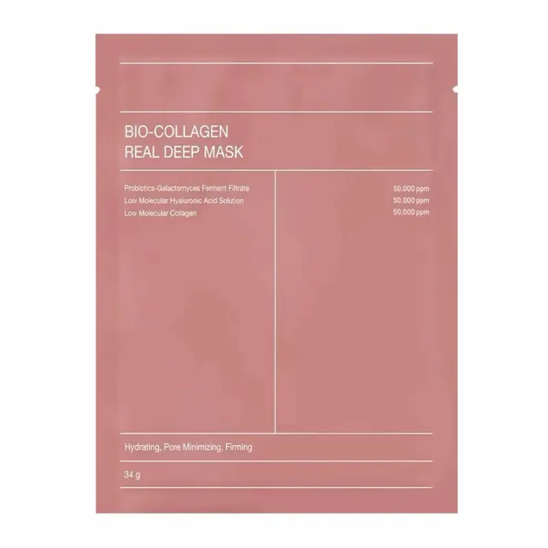 Bio-Collagen Real Deep Mask, Hydrating Overnight Hydrogel Mask, Pore Minimizing, Elesticity Improvement, 34gx4 (Pack of 4) Skin Repair Comfort Body Care 2