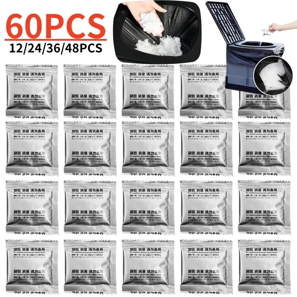 Eco-Friendly Poo Powder Gel for Camping Toilets - 60 Packs