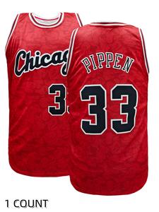 Men's Vintage Basketball Jersey, Breathable Round Neck Sleeveless Uniform, Basketball Shirt for Training Competition Casual Wear, Gym Workout Clothes