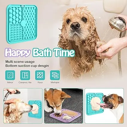 Licky Mats for Dogs and Cats, Premium Lick Mats with Suction Cups for Dog Anxiety Relief, Dog Licking Mat for Bathing, Grooming and Training 2