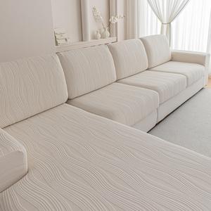 Solid Color Sofa Cover, 1 Count Non-slip Sofa Slipcover, Sofa Protector for Home Living Room, Sofa Protector for L-shaped Sofa