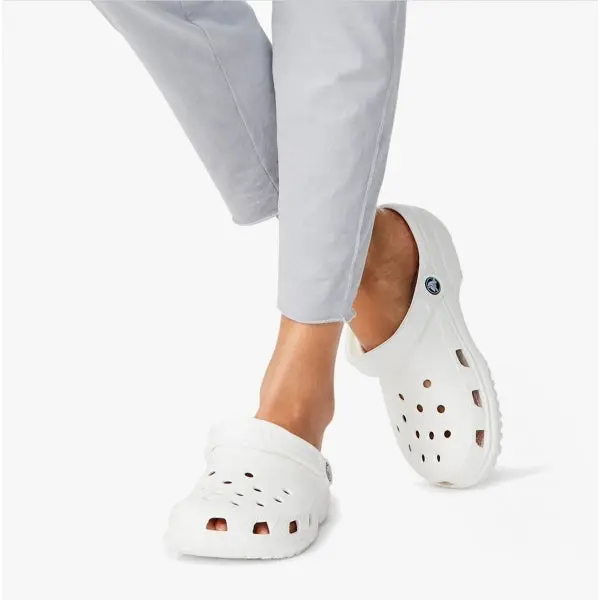 Crocs 10001-100 CLASSIC Unisex Clogs White Casual 4