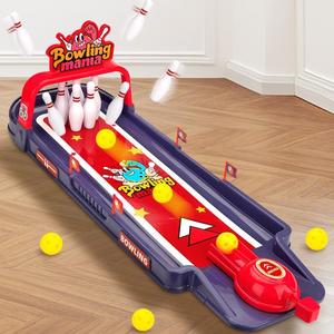 Bowling Game Toy, 1 Set Interactive Intelligence Finger Shooting Concentration Training Toys, Fun Indoor & Outdoor Bowling Toy for Family and Friend