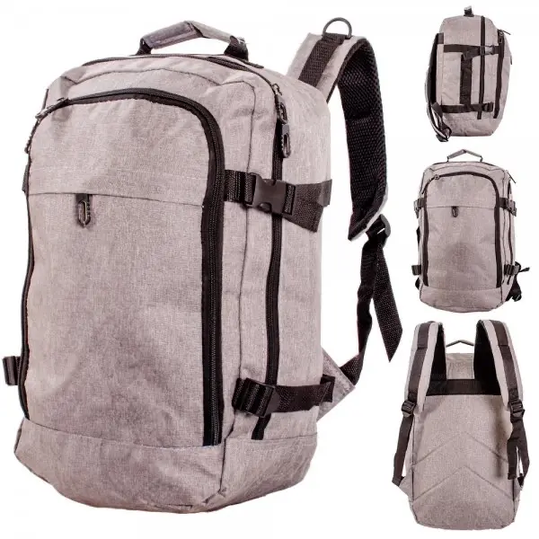 [Luggage Outlet] RYANAIR Size 40x20x25 EasyJet Cabin Bag Under Seat Travel Hand Luggage Backpack Bags Grey