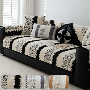 Striped Pattern Sofa Cover, 1 Count Non-slip Soft Comfortable Sofa Protector, Couch Covers, Sofa Protector for Home Living Room Bedroom Decor