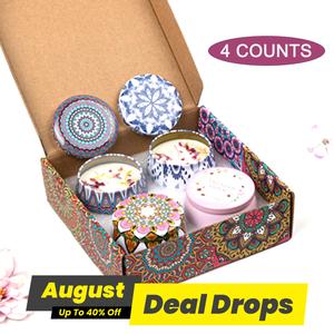 Scented Candle Set, 4 Counts/box Long Lasting Aromatherapy Candle, Home Fragrance for Living Room Bedroom, Aromatic Gift for Friend & Family, Y2K Room Decor, Wax Melt, Dorm Bedroom Decor