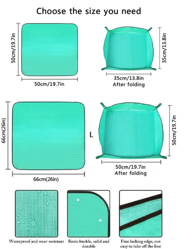 1pc Plastic Gardening Pad, Minimalist Contrast Binding Gardening Mat For Outdoor 1