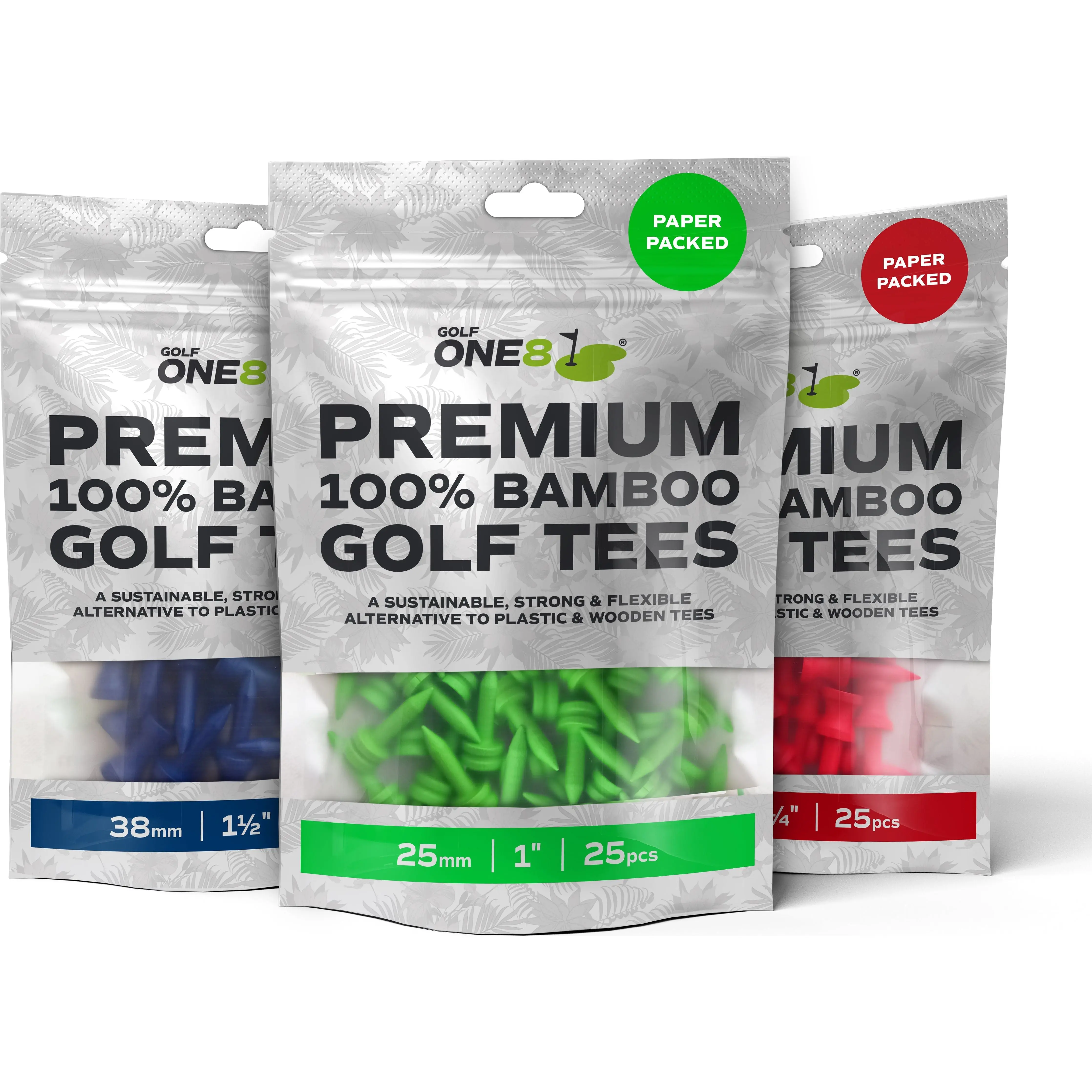 Golf One8 Graduated Bamboo Golf Tees - High Quality Bamboo Golf Tees