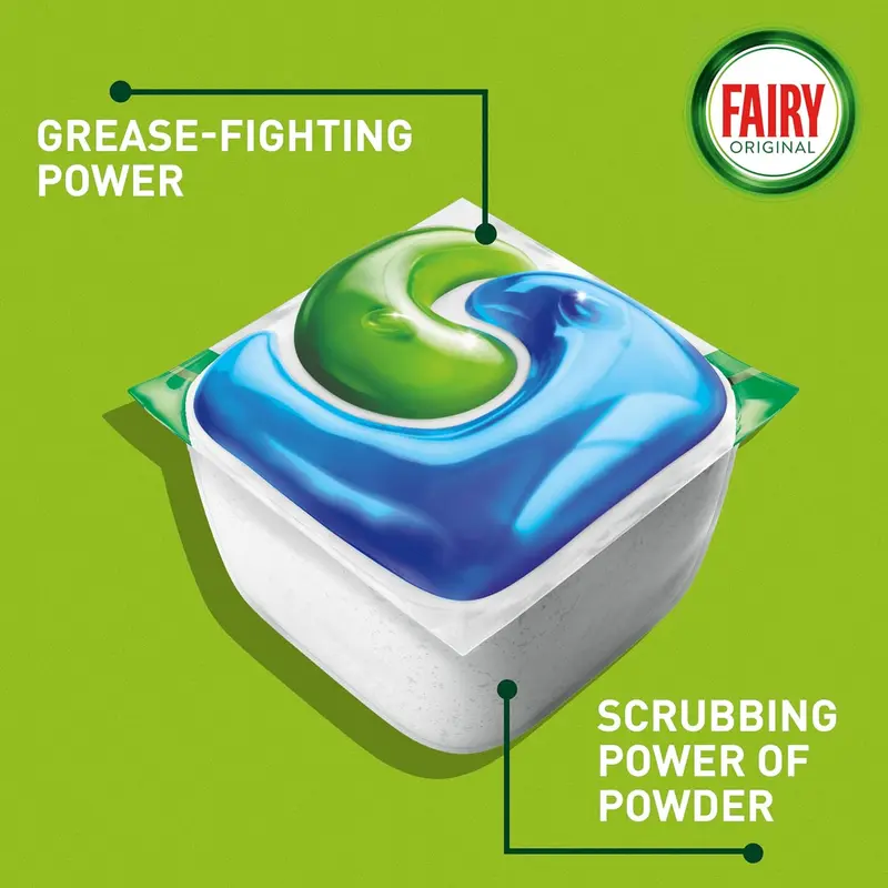 Fairy Original All in One Auto Dishwashing Tablet - Pack of 70, Lemon Fresh Scent, Tough on Grease - Cleaning 5