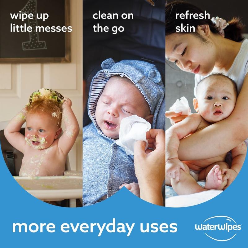 Baby Wipes 9x60 Pack Sensitive Newborn Biodegradable Unscented, 99.9% water (540 Wet Wipes), White 4