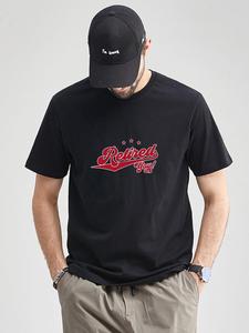 Men's Letter Print Round Neck Tee, Summer Clothes for Men, Regular Fit Short Sleeve Crew Neck T-Shirt for Daily Outdoor Wear, Casual Summer Top for Men