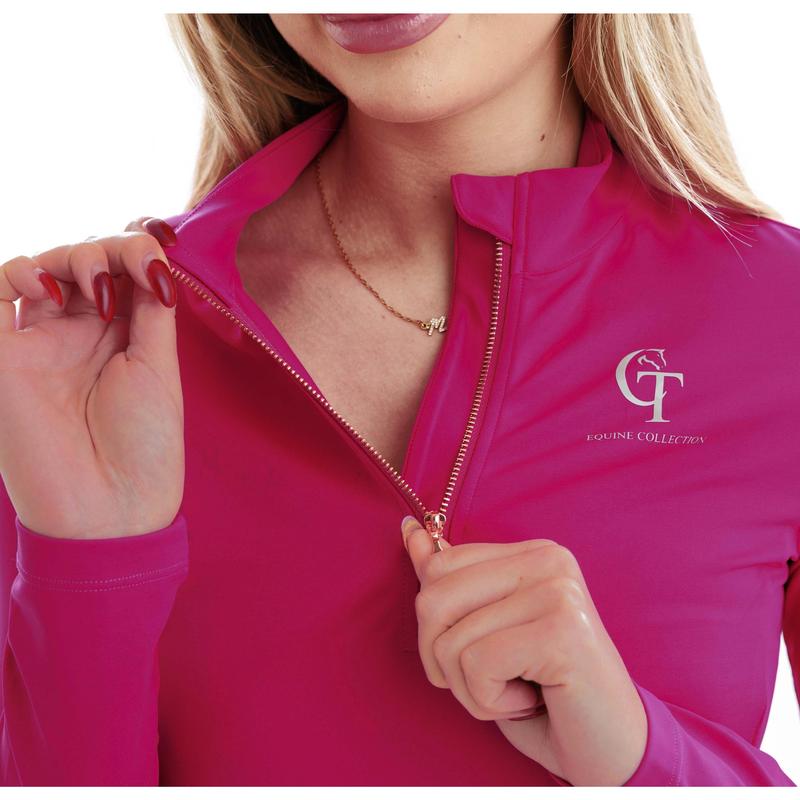 Horse Riding Base Layer Long Sleeve-Hot Pink 8