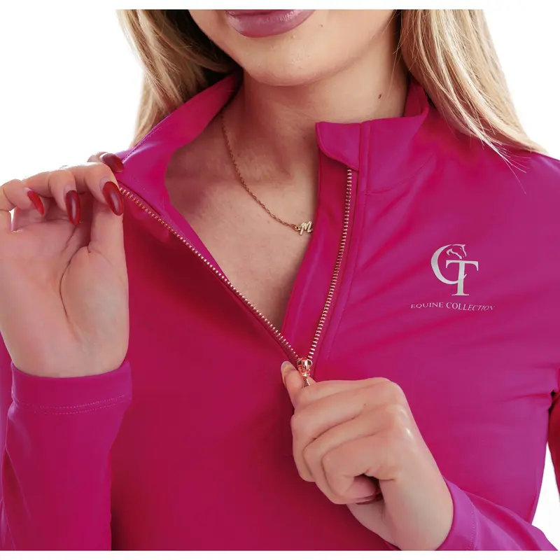 Horse Riding Base Layer Long Sleeve-Hot Pink 8