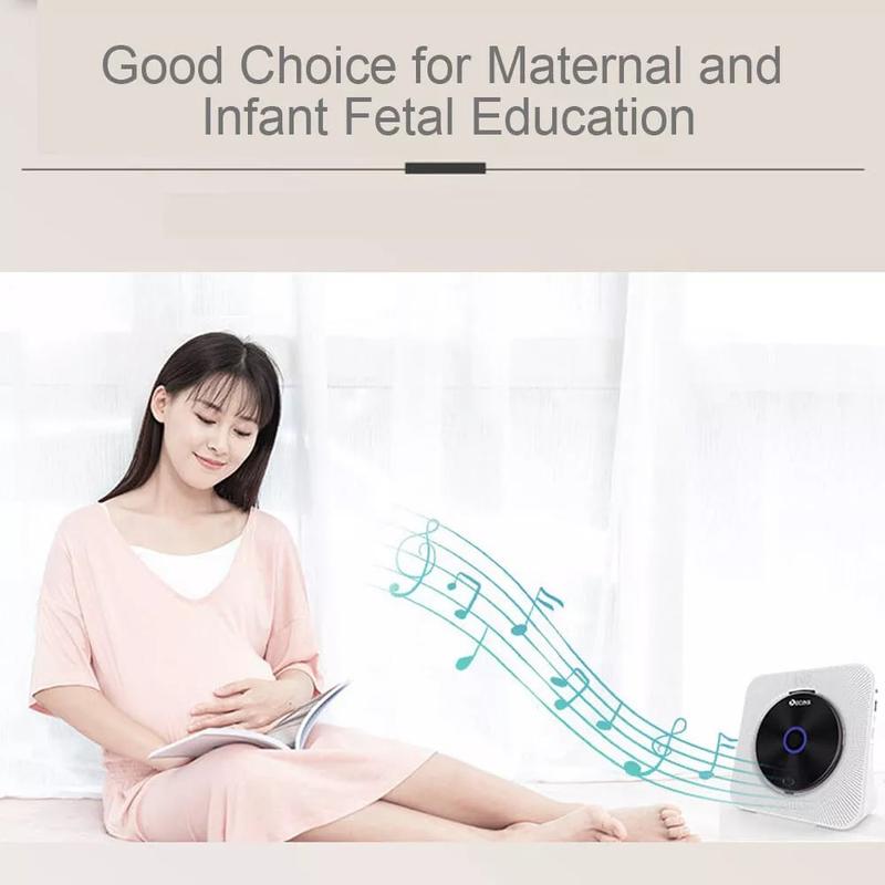 【JY】Retro Bluetooth CD Player with Wireless Speaker & USB-C Charging - Compact Hi-Fi Sound System for Home Office, Bedroom Decor, Aux Input and 20H Playtime, Vintage Music Gifts Audio Portable 6