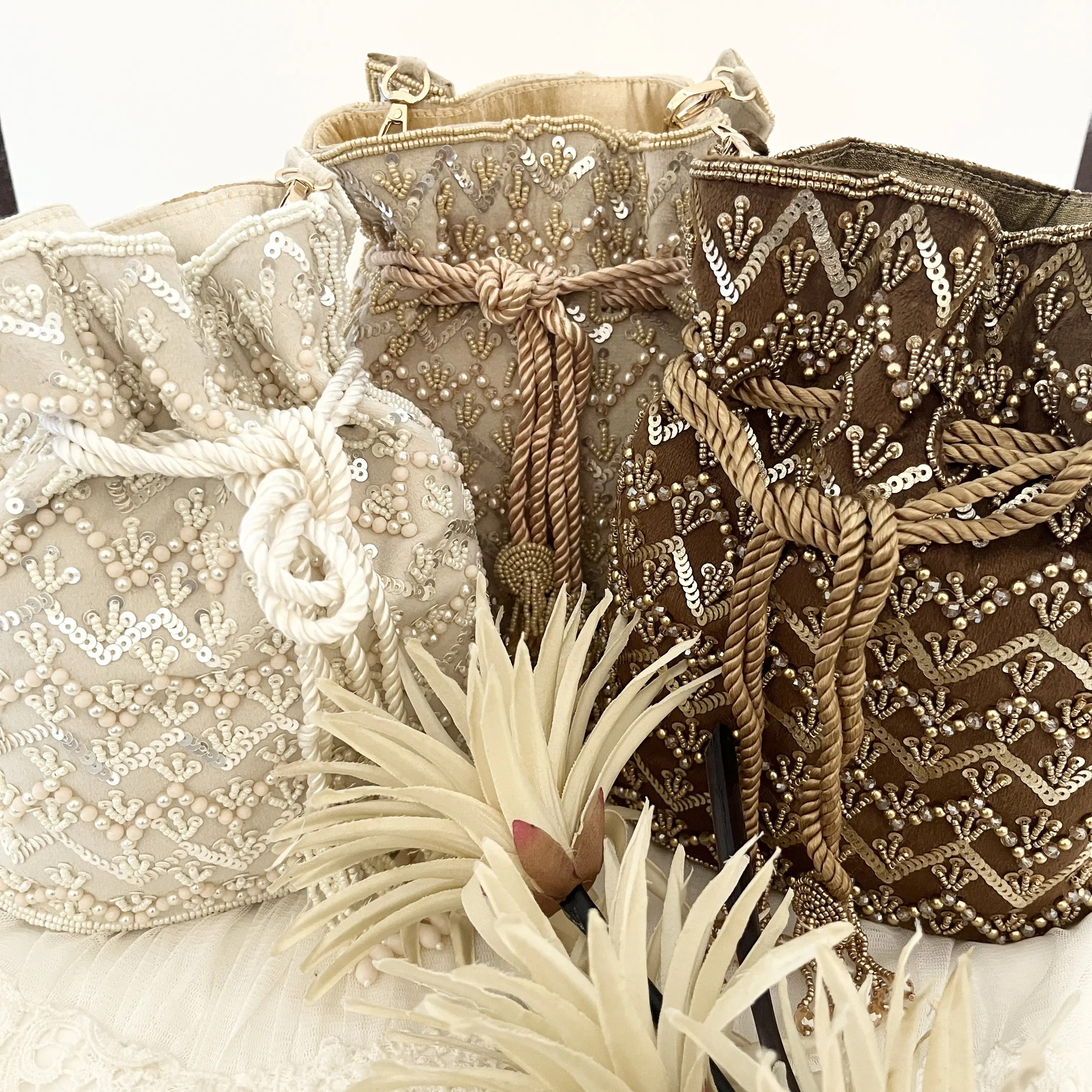 Ladies/Womens Indian Stylish  Clutch Bags Evening Bags Handbags Wedding/Bridal Accessories Party Gifting Potli Bags