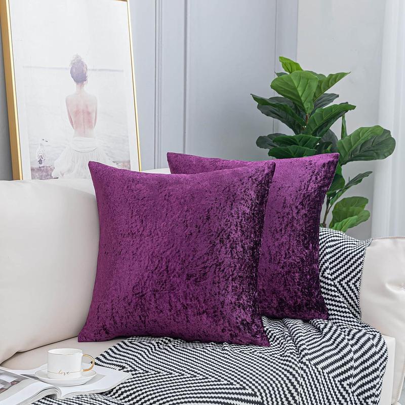 Luxurious Crushed Velvet Cushion Covers - Pack of 2 - Elegant Home Decor 2