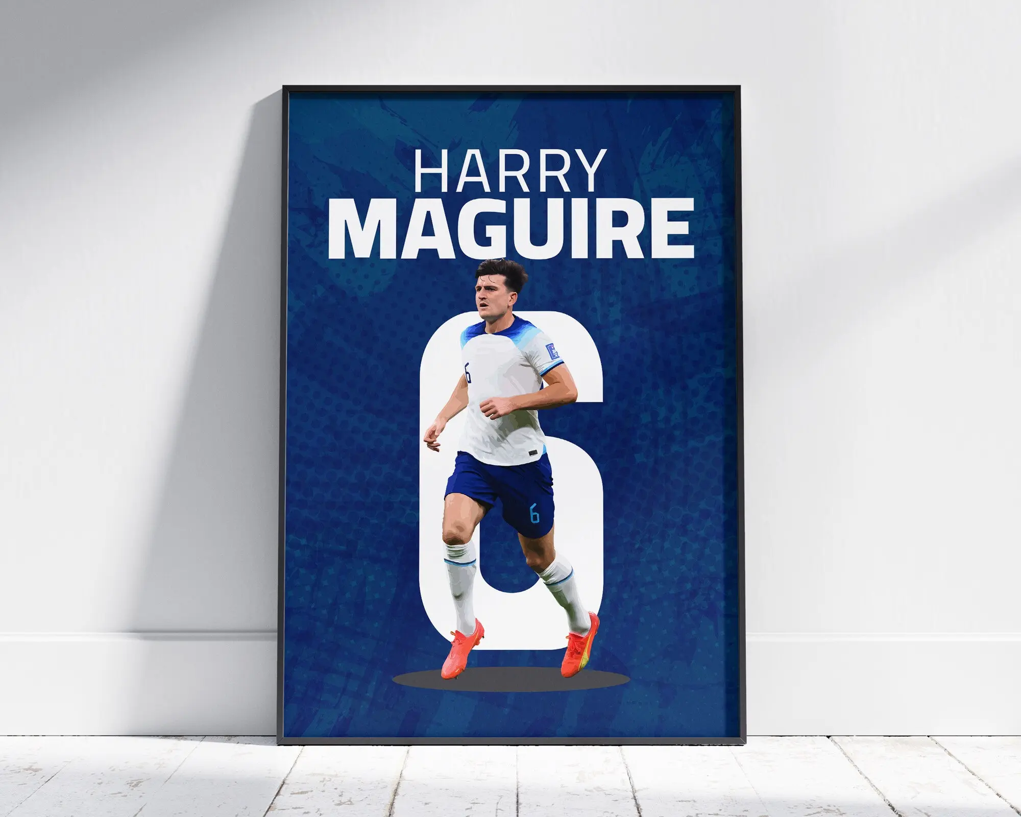 Harry Maguire Poster, English Athlete Inspiration, This is My Happy Place, Unique Fan Gifts, Typographic Soccer Wall Art, 16x20 Art Canvas, Unframe