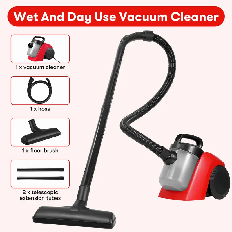 Bagless Cylinder Vacuum Cleaner 1000W Compact Lightweight Powerful Cyclonic Vac 1