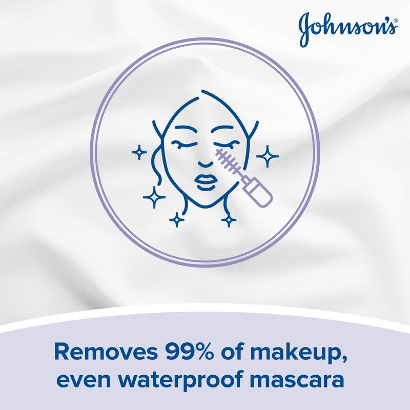 Johnson's Face Care Makeup Be Gone Pampering Wipes (6 x Packs of 25) 4