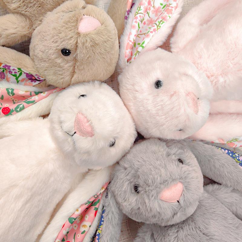 Blossom Silver Bunny 'Bloom' – Soft Grey Plush Bunny with Floral Ears, Perfect Cuddly Gift for Babies, Kids & Collectors, key chains 4