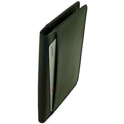 Slim Compact Card Holder Wallet RFID Real Leather 6