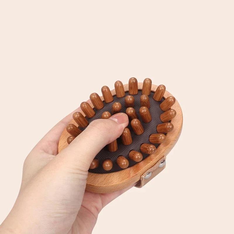 Body Anti Cellulite Brush Soothing Wooden Essential Oil Spa Air Cushion Massage Hair Comb Scalp Massage Brush Body Massager 1