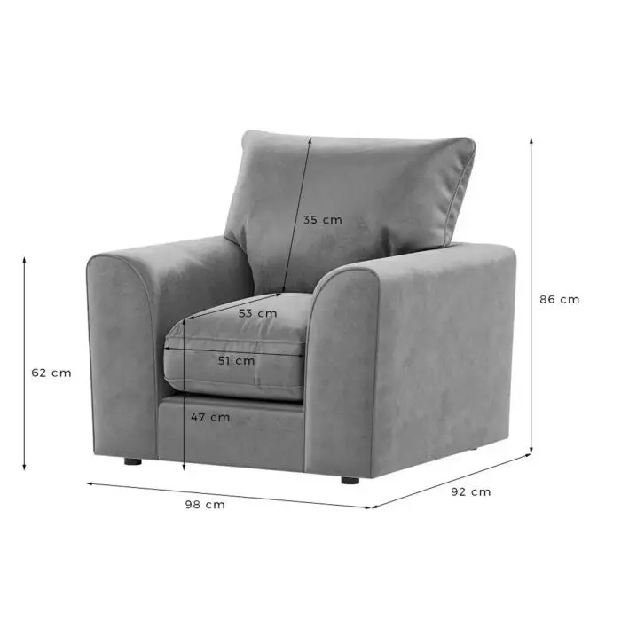 Morrison High Back U Shape Sofa | Plush Velvet | Silver Color 3