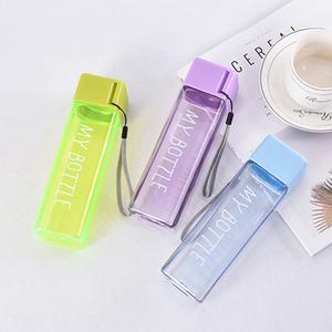 500ML Water Bottle, Portable Large Capacity Sports Drinking Cup with Rope, Summer Cool Bottle Creative Water Bottle for Home Office School Outdoor Camping, Drinkware