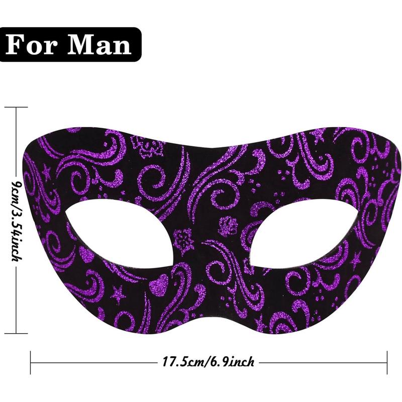 SIQUK Couple Masquerade Masks Venetian Party Mask Halloween Costume Carnival Mask for Couples Women and Men 8