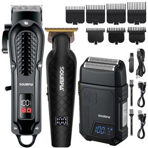 Professional Set, Electric Hair Trimmer Accessories for Men, Rechargeable Beard Trimmer Electric Shaver Razor for Men Great for Stylists Barbershop, Hair Cutting Machines, Barber Hair Clippers, Barber Kit