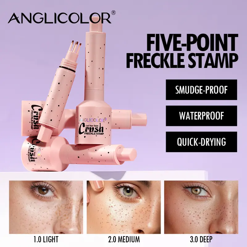 【50% off】ANGLICOLOR Faux Freckle Stamp – 5-Prong Pen for a Naturally Radiant Freckle Effect Concealer Makeup 6
