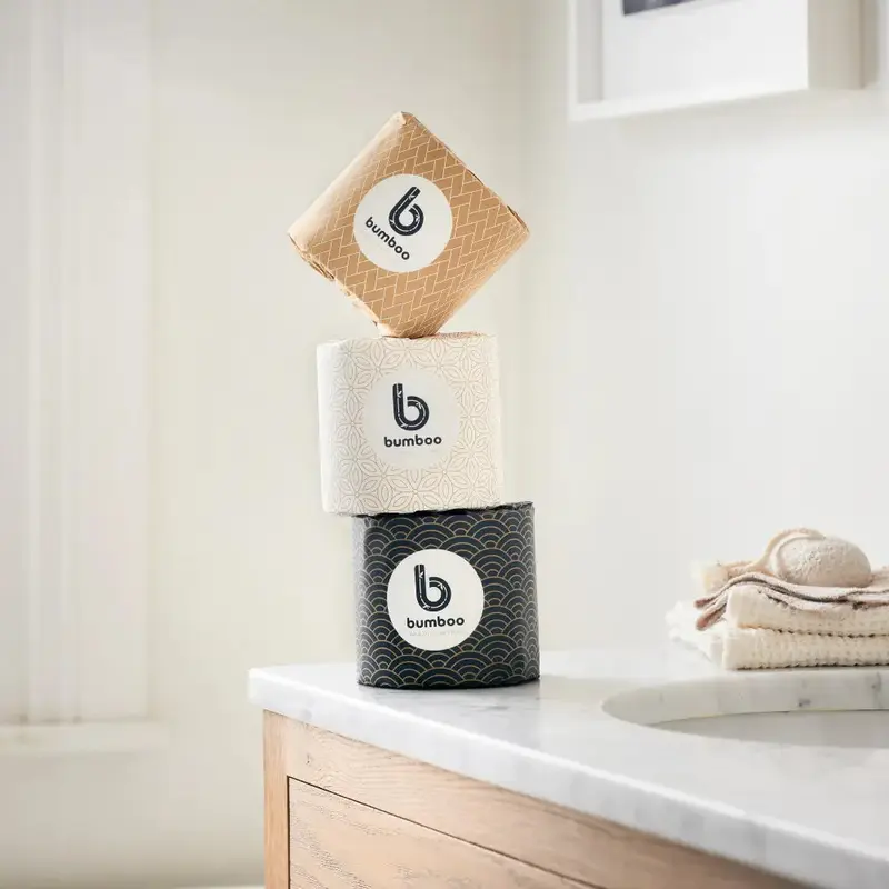 wrapped bamboo toilet paper - 48 extra long rolls 1